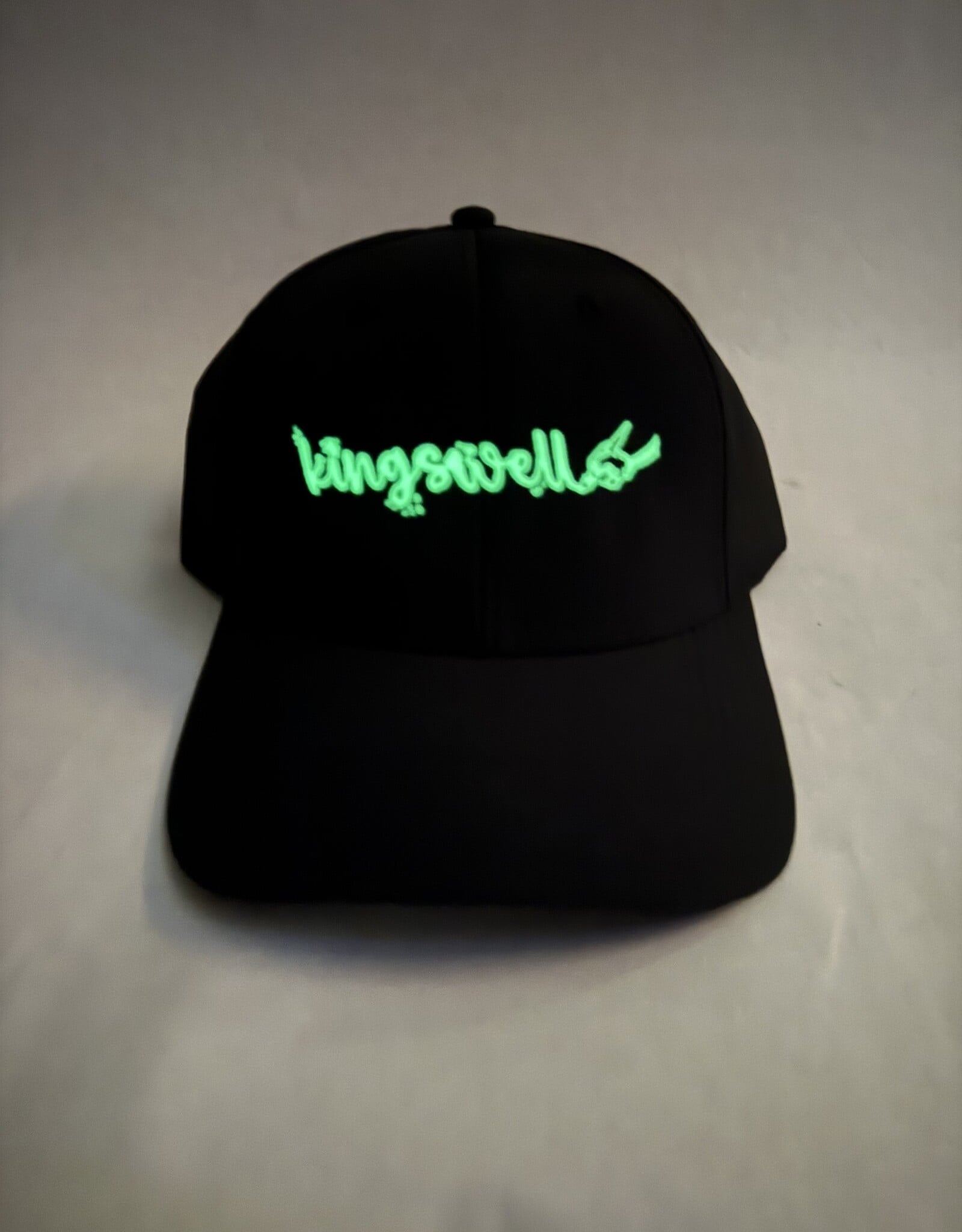KINGSWELL Mouse Paintbrush Nylon 6 Panel Hat - Black / Glow in the Dark