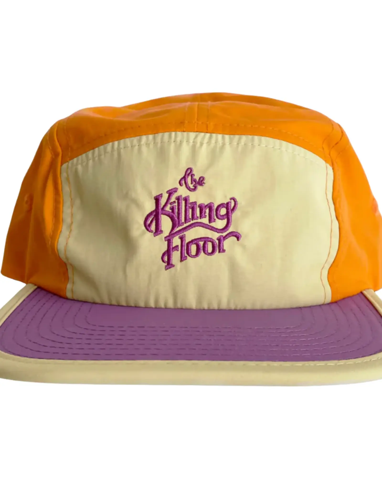 THE KILLING FLOOR Logo 5 Panel Nylon Camper Hat - Orange / Purple