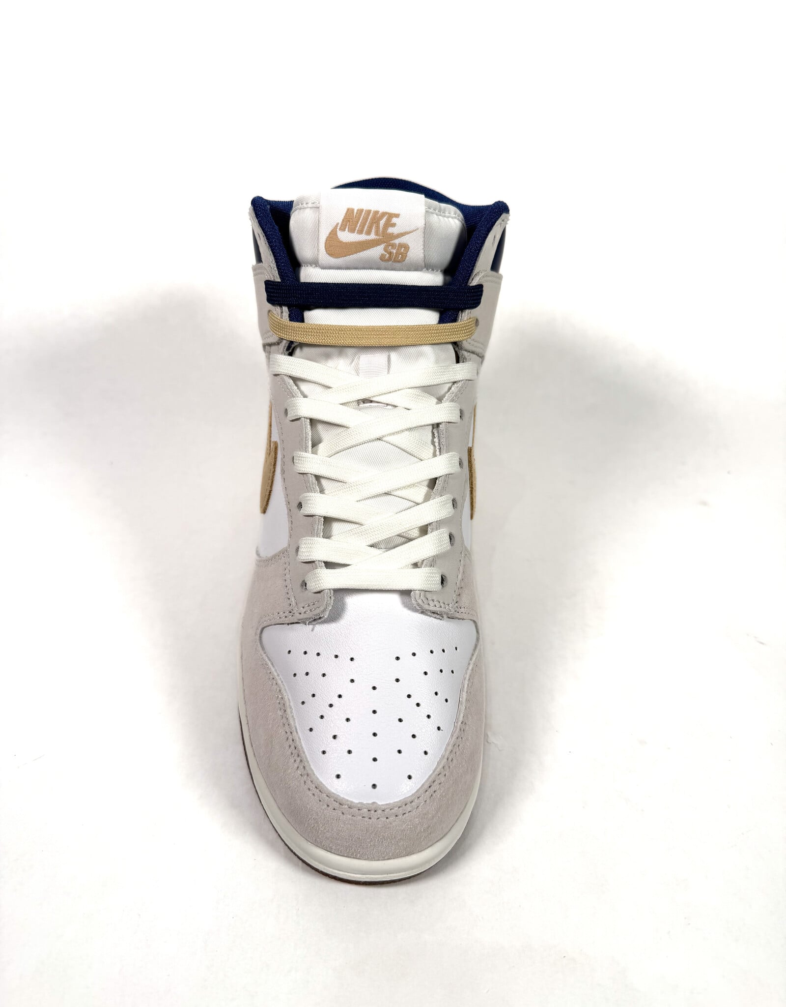 NIKE SB Dunk High Pro x Beyond Store - White/Ivory/Sand Dune/Blue Void