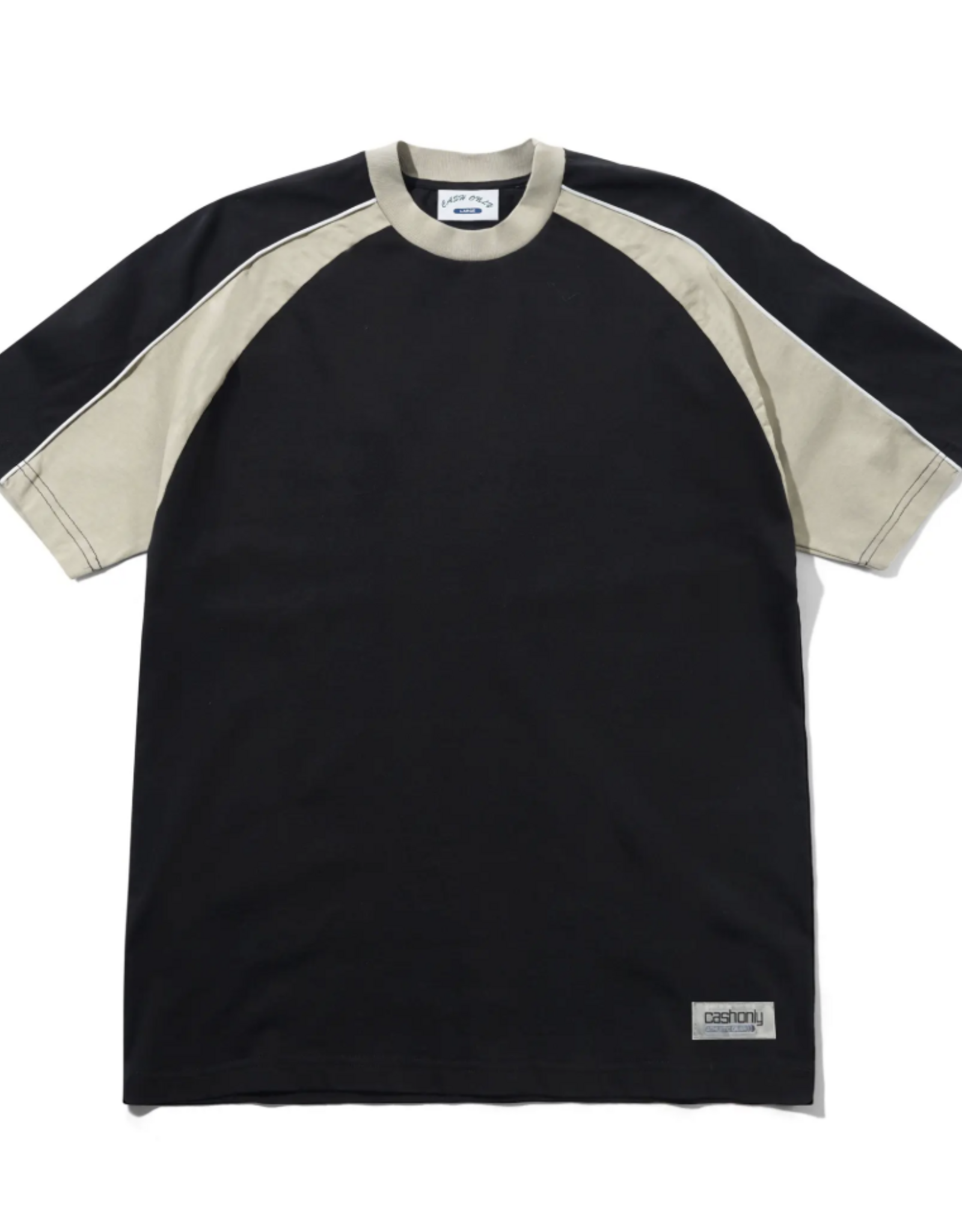 CASH ONLY Track Panel Tee - Black / Cove