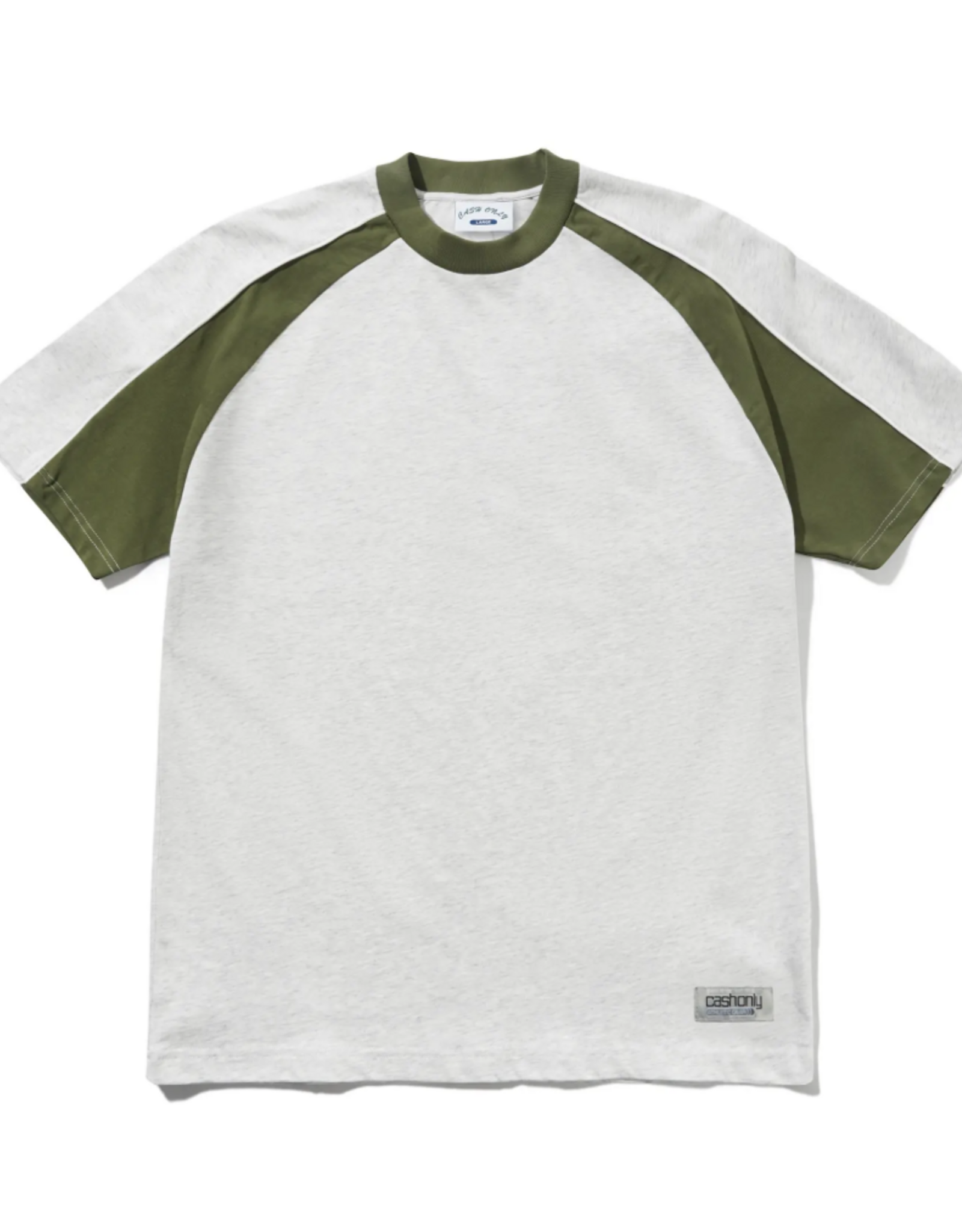 CASH ONLY Track Panel Tee - Ash / Army