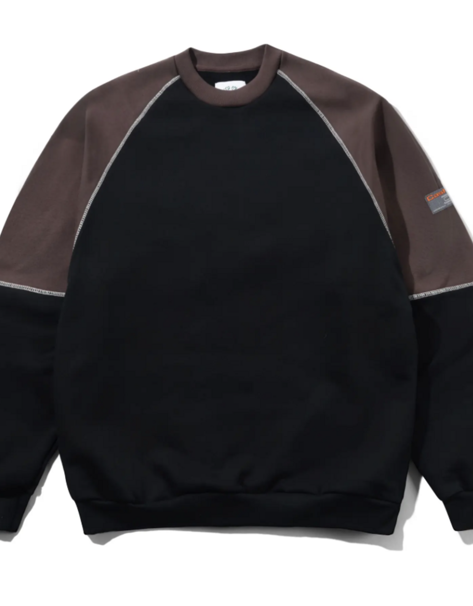 CASH ONLY Motion Panel Crewneck - Black / Dark Brown