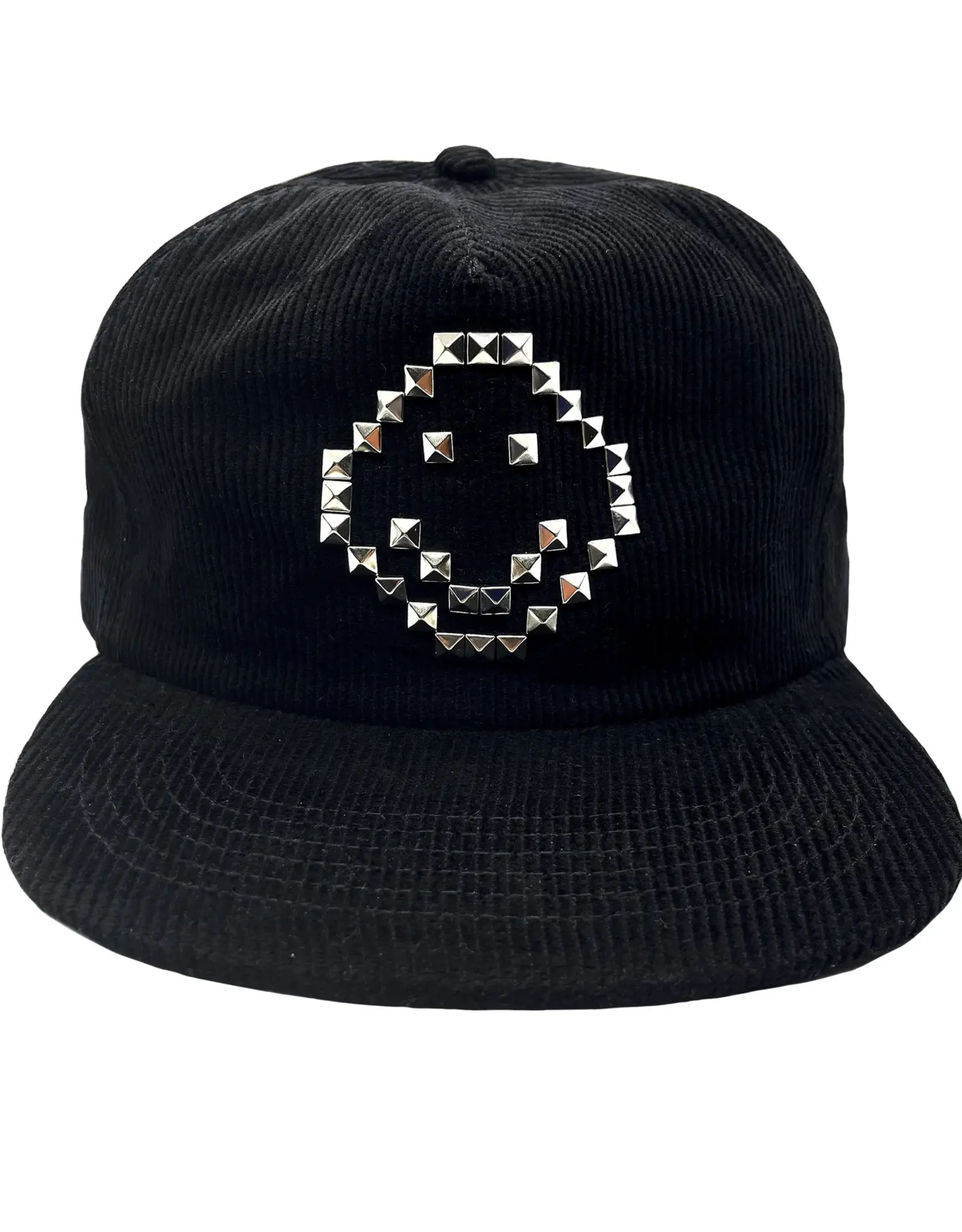 LOOSEY Smiley Studded Snapback Hat - Black