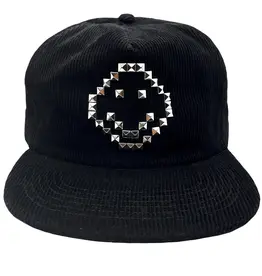 LOOSEY Smiley Studded Snapback Hat - Black