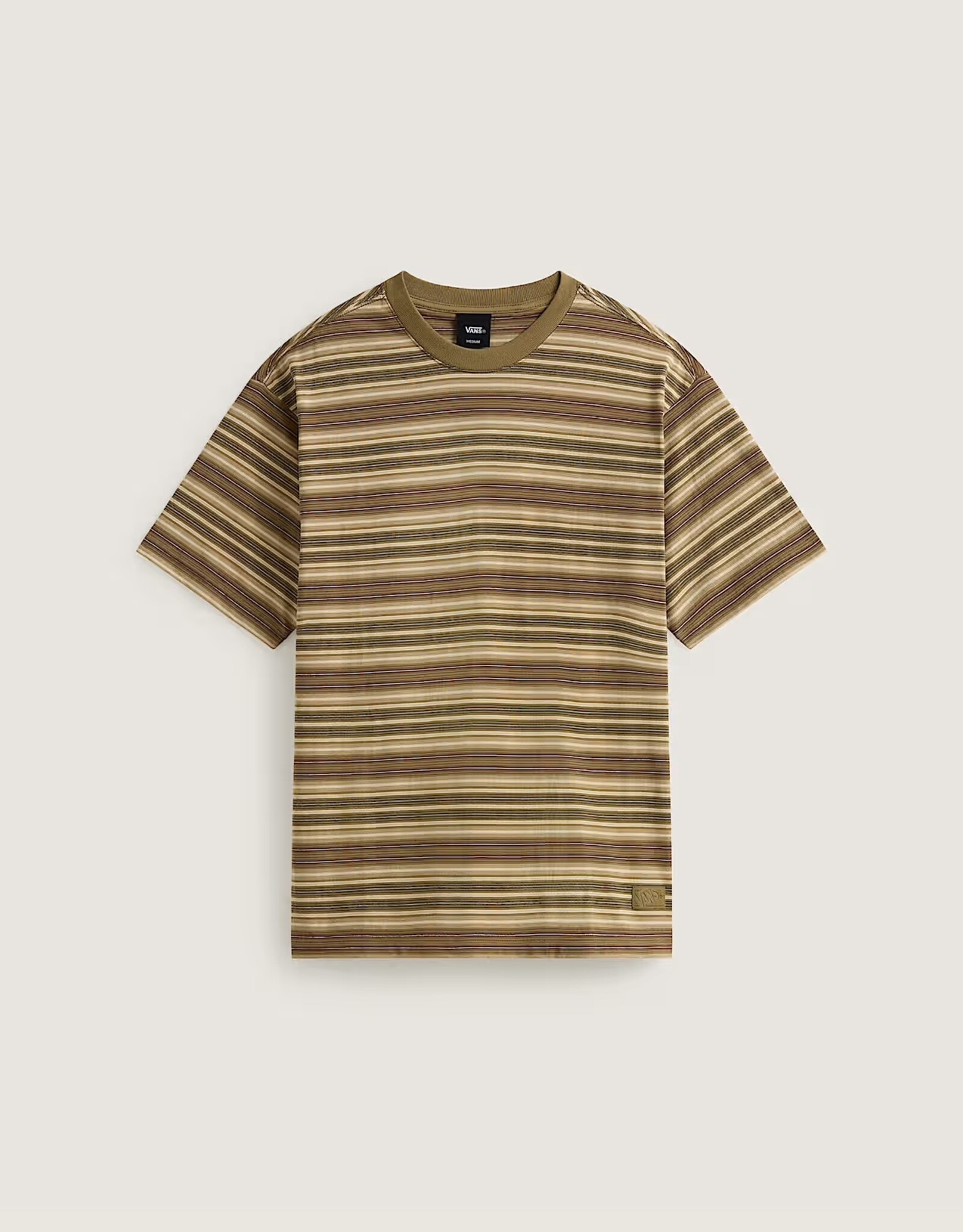 VANS Loose Stripe Ringer S/S Knit - Olive / Brown