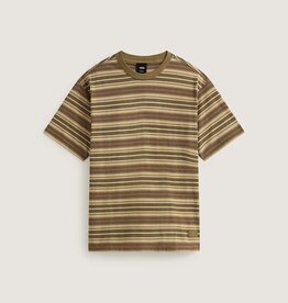 VANS Loose Stripe Ringer S/S Knit - Olive / Brown