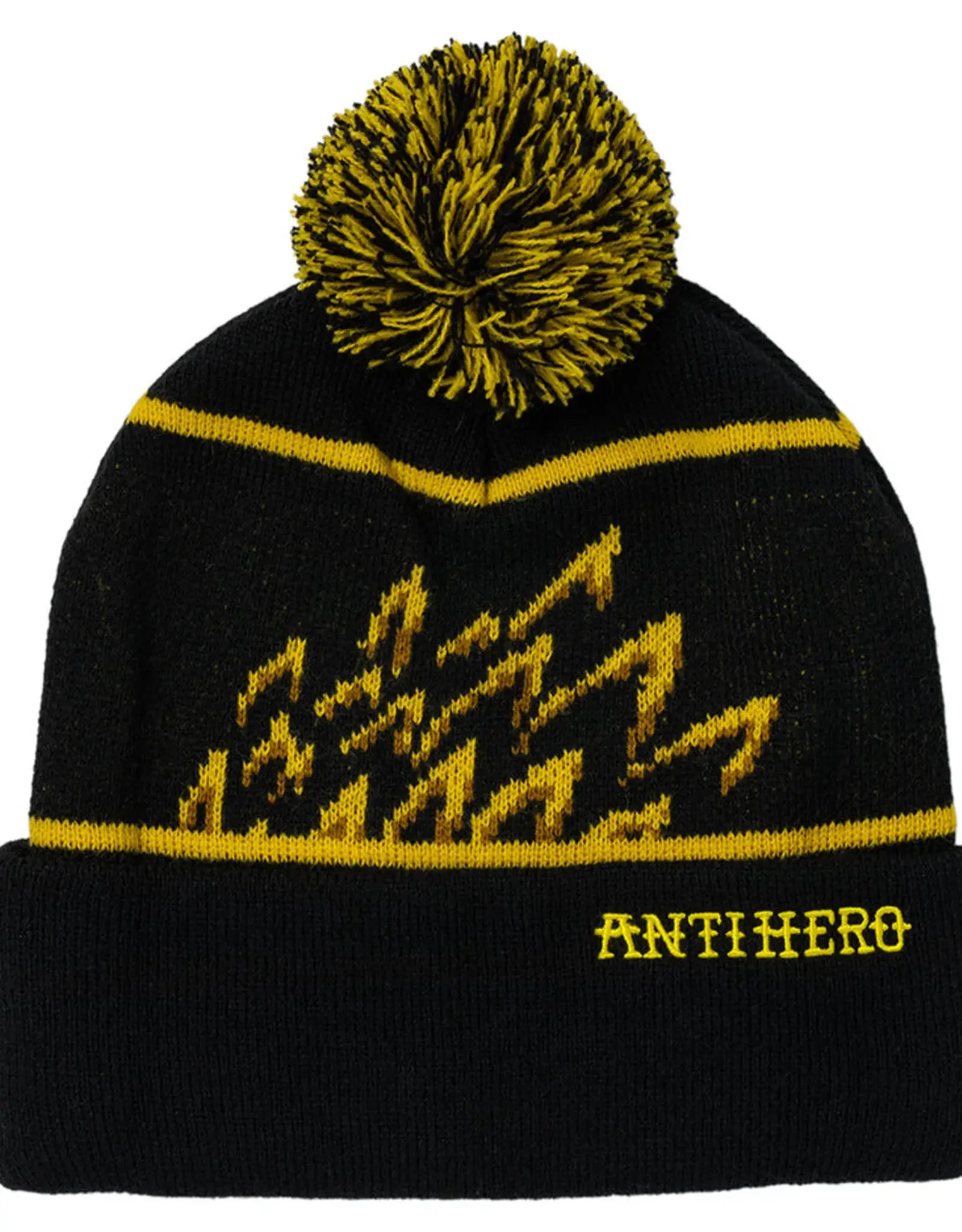 ANTI HERO Eagle Pom Beanie - Black / Yellow