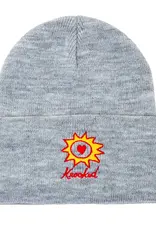 KROOKED Sun Heart Cuff Beanie - Grey