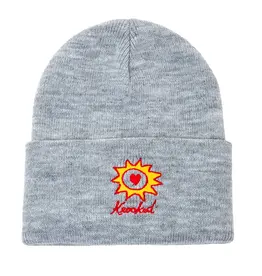 KROOKED Sun Heart Cuff Beanie - Grey