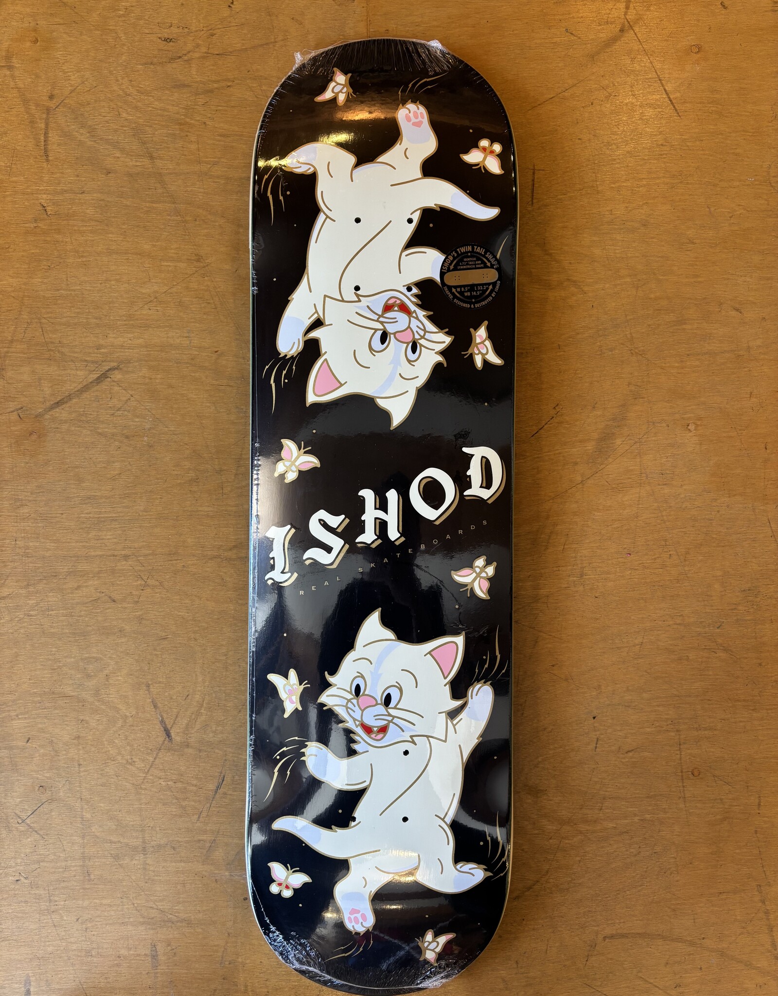 REAL SKATEBOARDS Ishod Wair Kitten Scratch Twin Tail Pro Deck - All Sizes