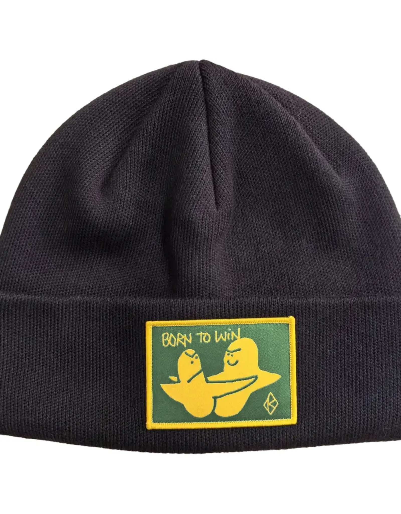 KROOKED Born To Win Cuff Beanie - Black