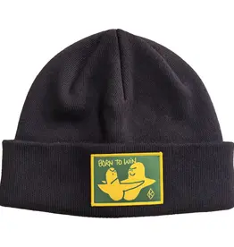 KROOKED Born To Win Cuff Beanie - Black