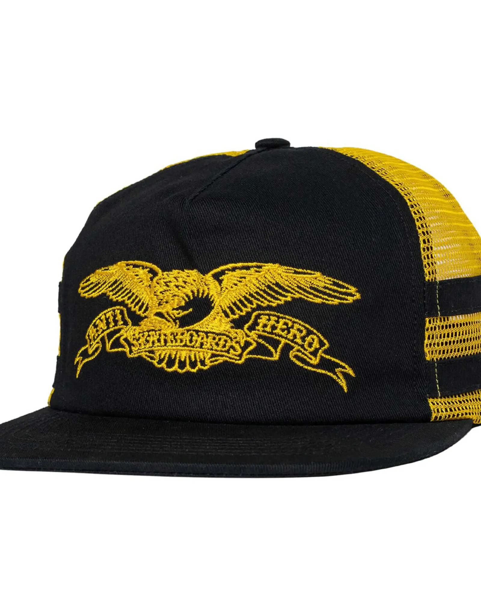 ANTI HERO Basic Eagle Snapback Hat - Black / Yellow
