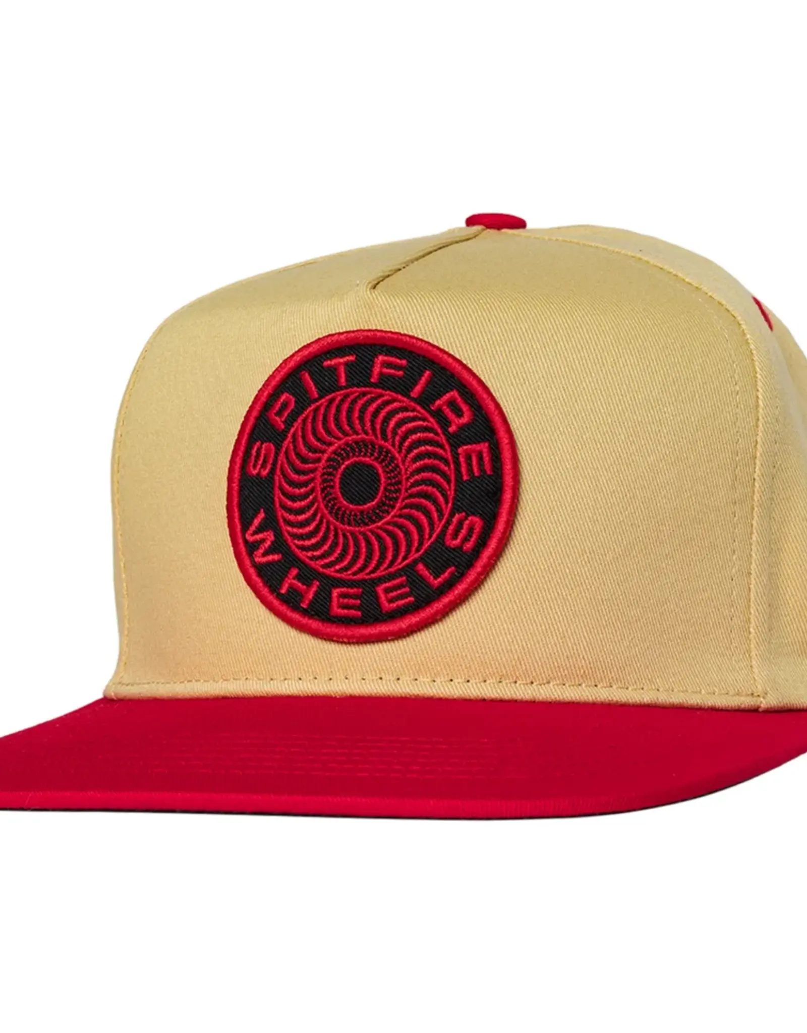 SPITFIRE Classic 87 Swirl Patch Snapback Hat - Tan / Red