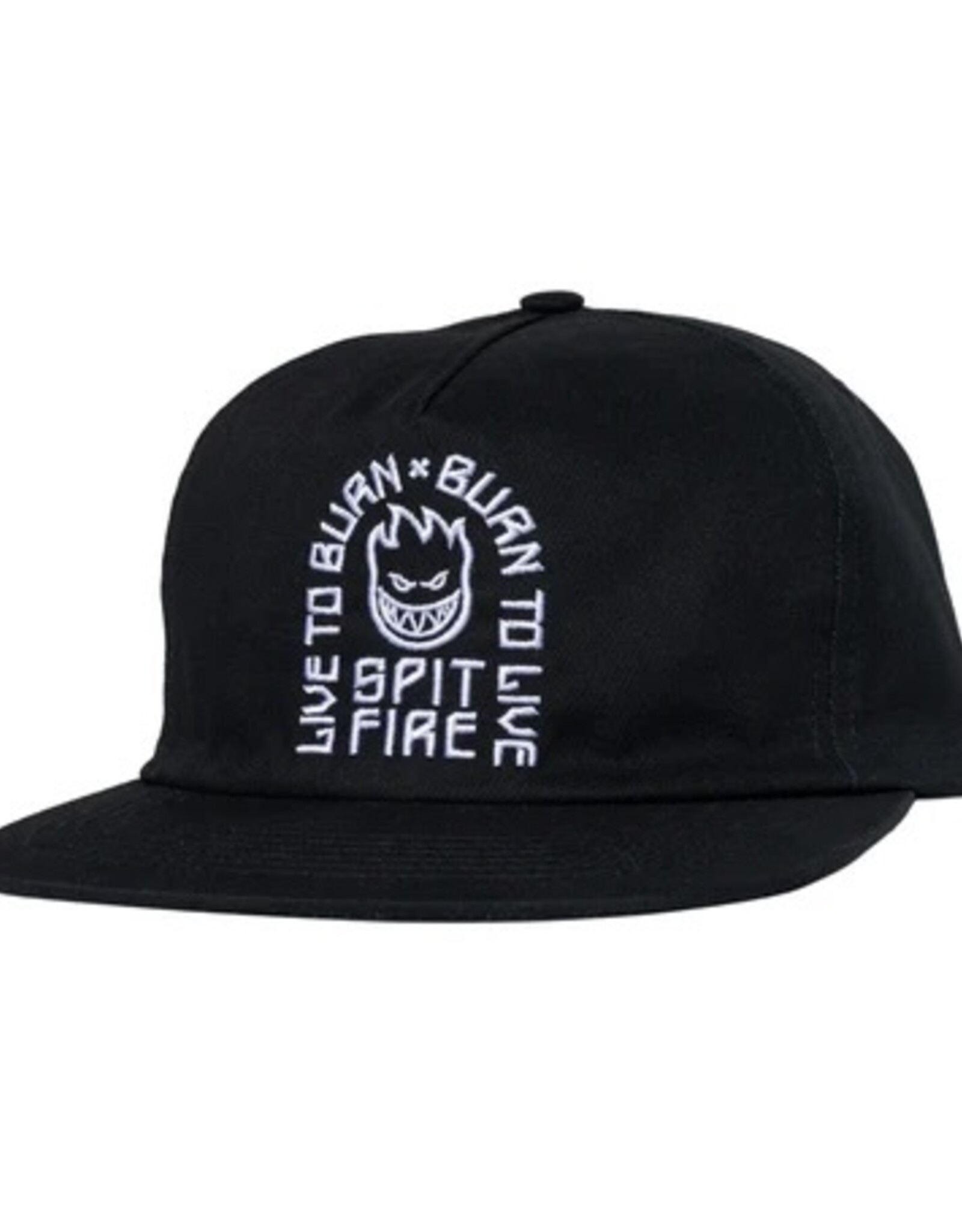 SPITFIRE Live To Burn Arch Snapback Hat - Black