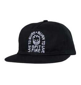 SPITFIRE Live To Burn Arch Snapback Hat - Black