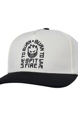 SPITFIRE Live To Burn Arch Snapback Hat - Off White