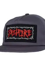 SPITFIRE Gasmask Script Patch Snapback Hat - Charcoal