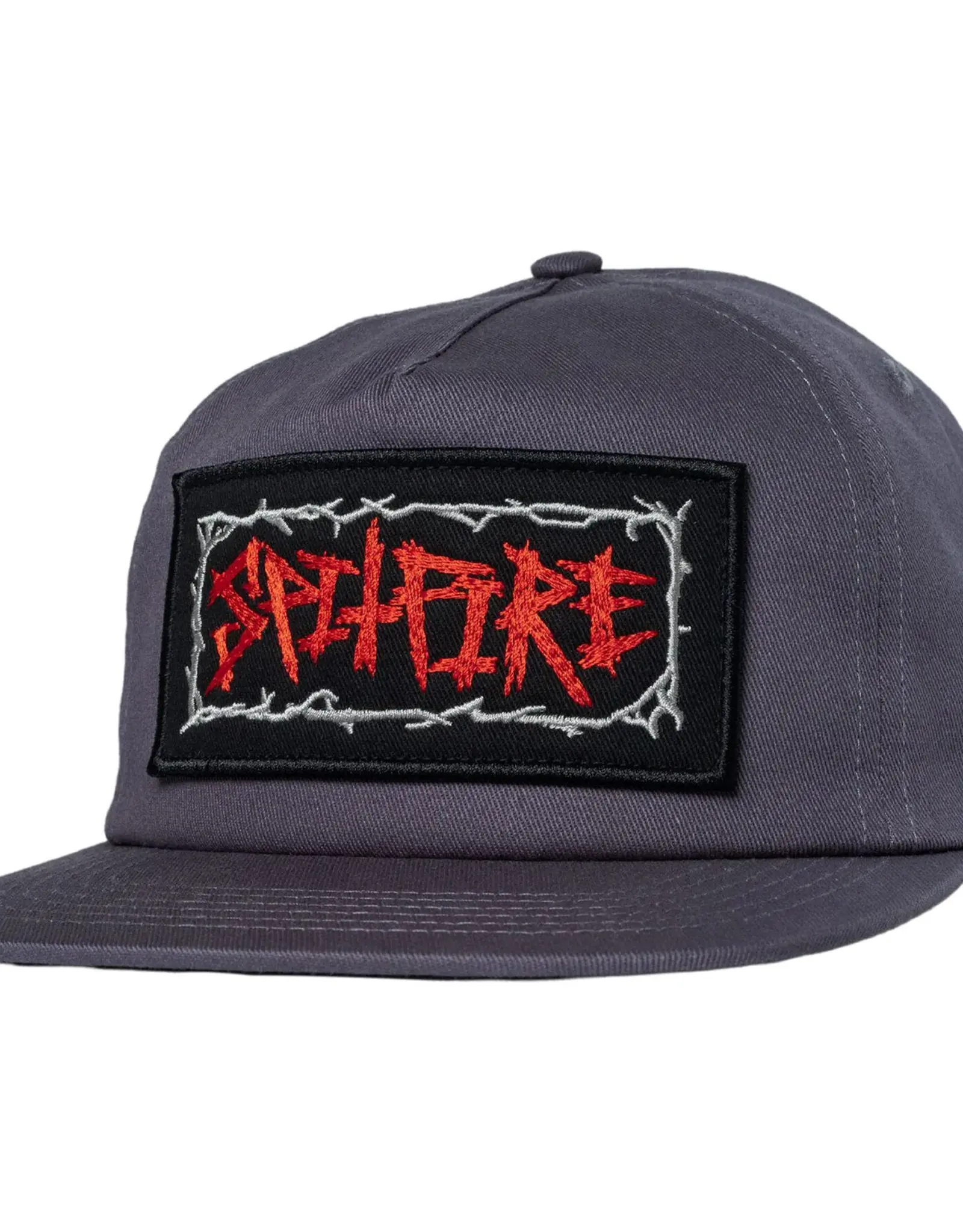 SPITFIRE Gasmask Script Patch Snapback Hat - Charcoal