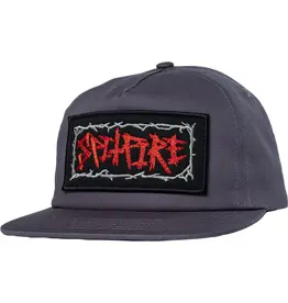 SPITFIRE Gasmask Script Patch Snapback Hat - Charcoal
