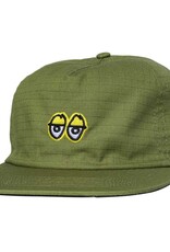 KROOKED Eyes Ripstop Snapback Hat - Olive