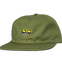 KROOKED Eyes Ripstop Snapback Hat - Olive