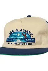 REAL SKATEBOARDS 3rd & Army Snapback Hat - Natural / Blue