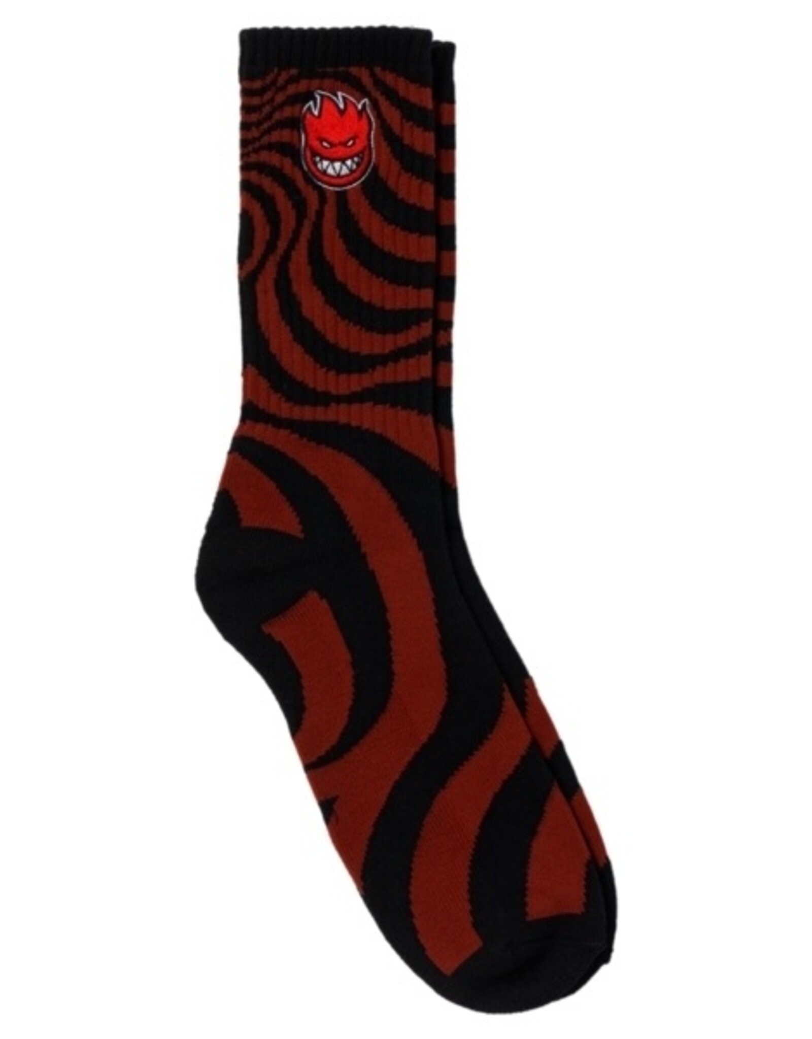 SPITFIRE Bighead Fill Embroidered Sock - Swirled Red