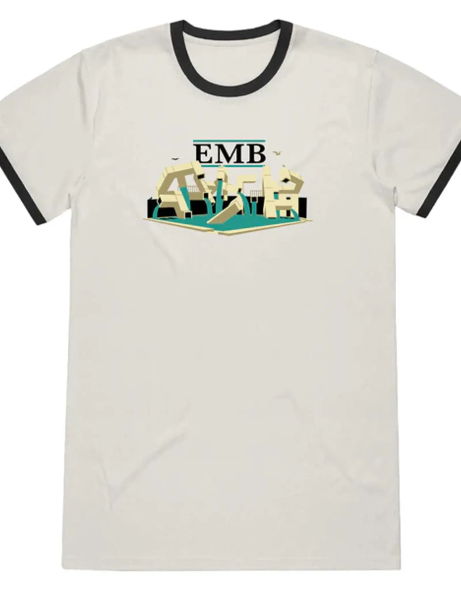 REAL SKATEBOARDS EMB Tee - Natural/Black