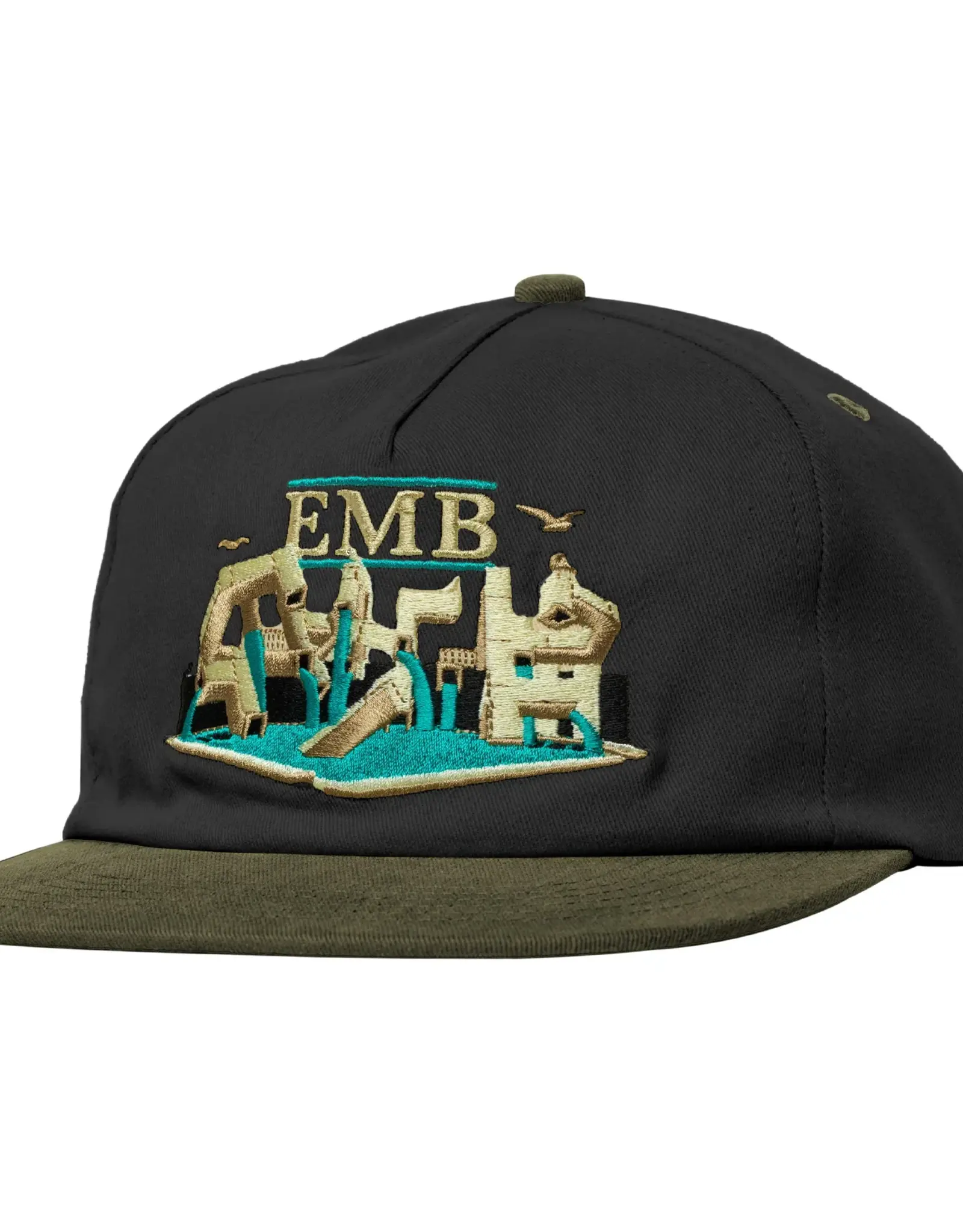 REAL SKATEBOARDS EMB Hat - Charcoal/Black
