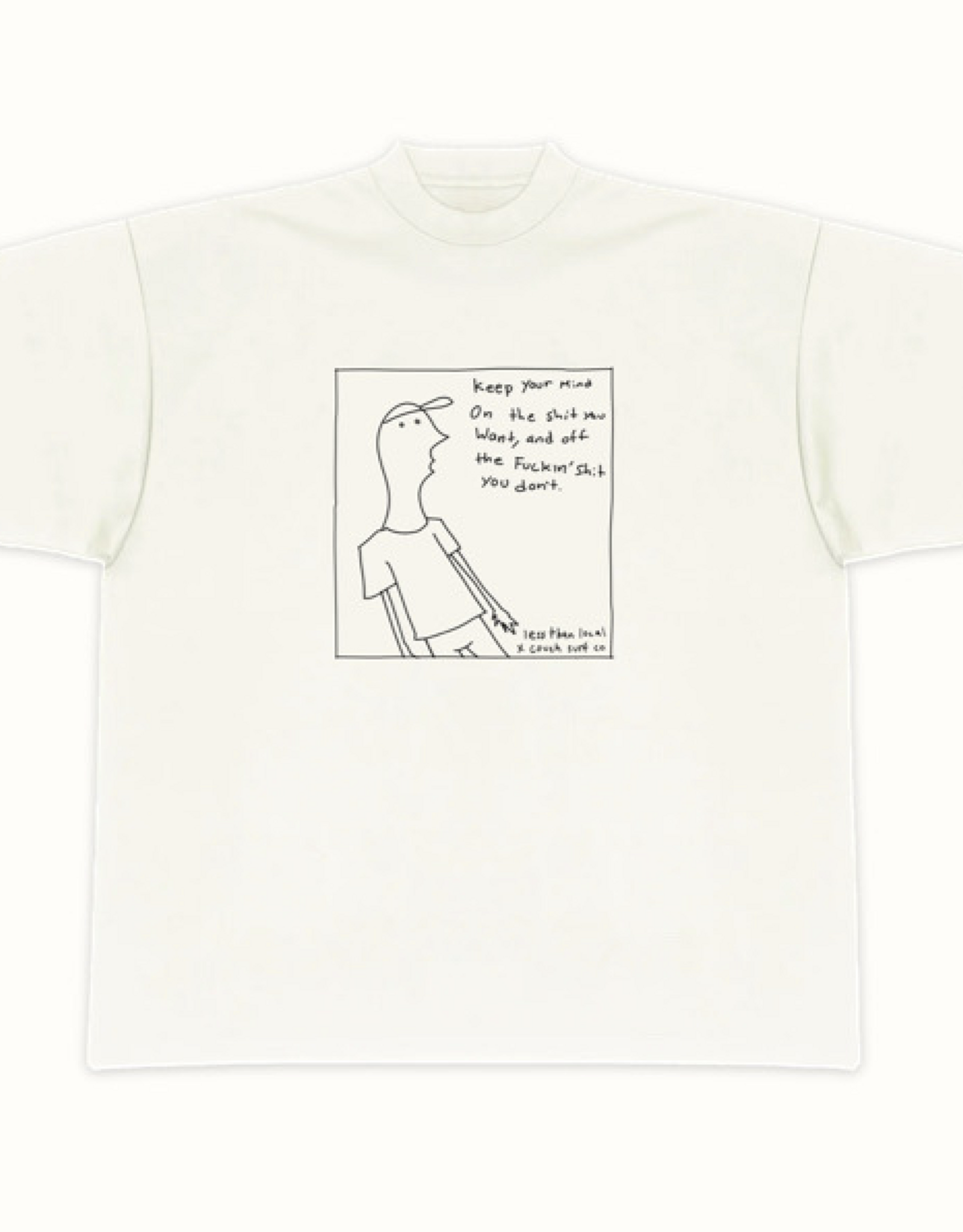LESS THAN LOCAL Positive Mind Attitude Tee - White