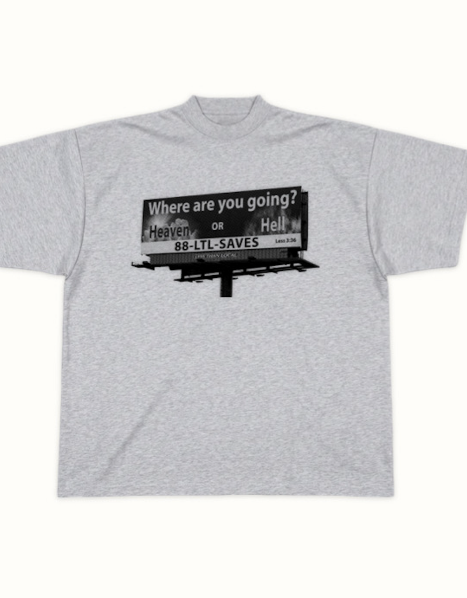 LESS THAN LOCAL Billboard Tee - Heather Grey