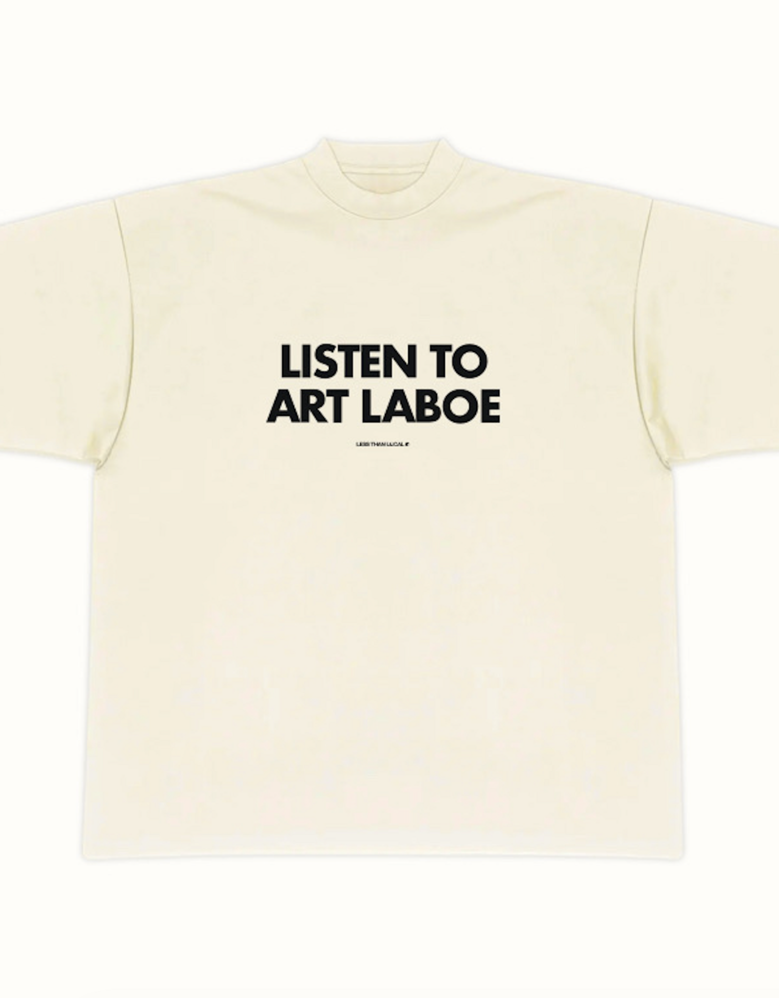 LESS THAN LOCAL Listen to Art Laboe Tee - Cream