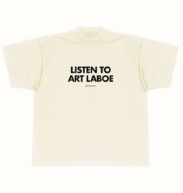 LESS THAN LOCAL Listen to Art Laboe Tee - Cream
