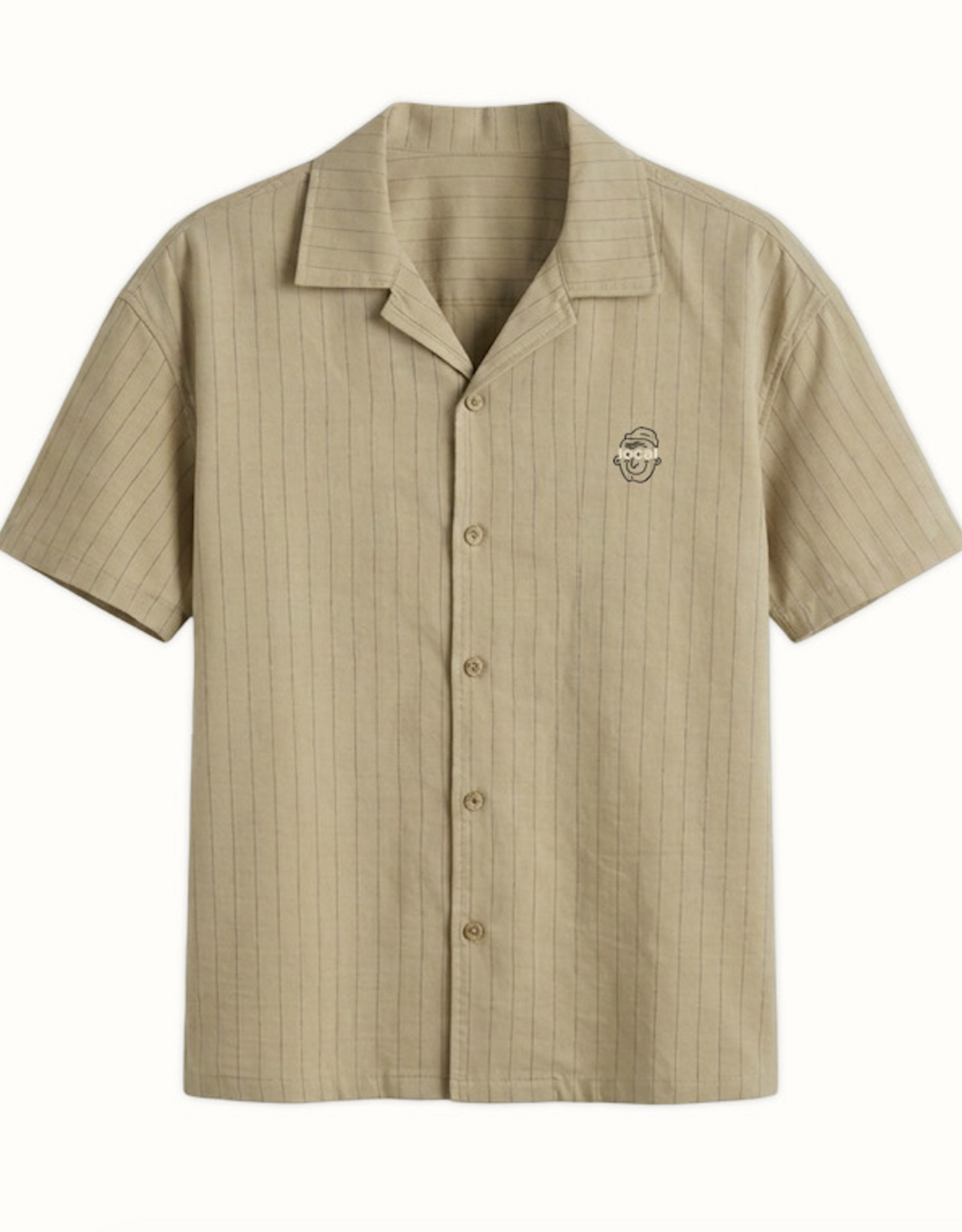 LESS THAN LOCAL Lurker S/S Button Down - Tan