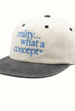 LESS THAN LOCAL Concept of Reality Strapback Hat - White / Washed Black