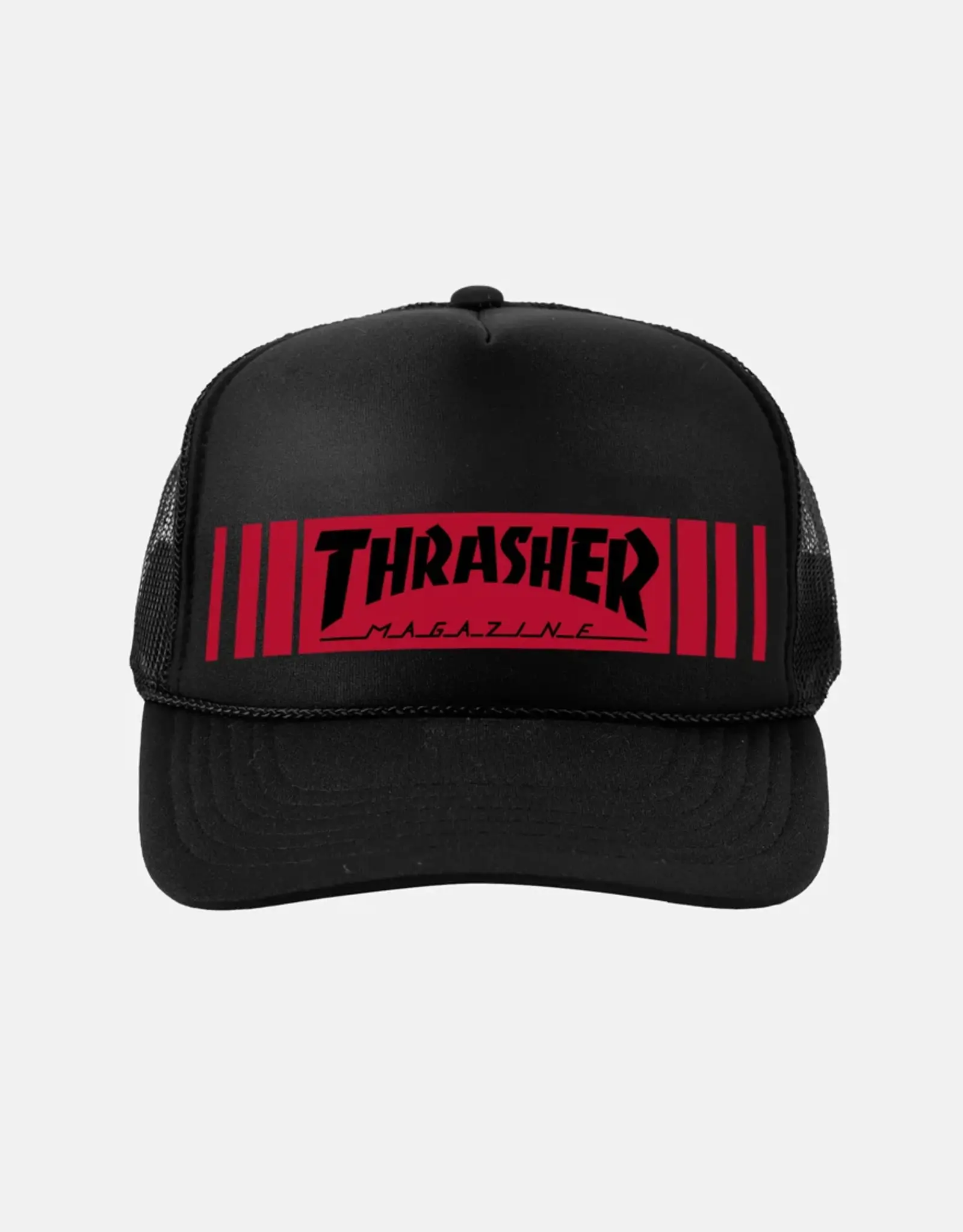 THRASHER Bar Trucker Hat - Black/Black