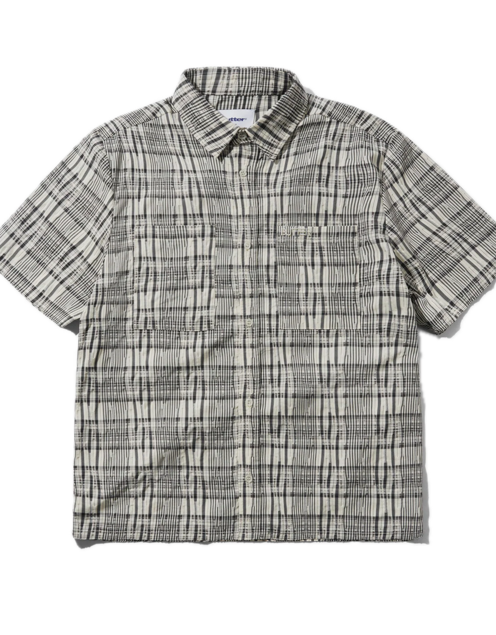 BUTTER GOODS Spring S/S Shirt - Black / Cream
