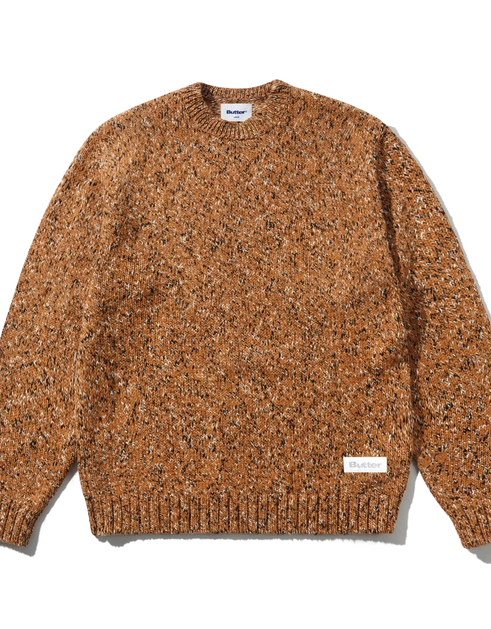 BUTTER GOODS Speckle Knit Sweater - Copper