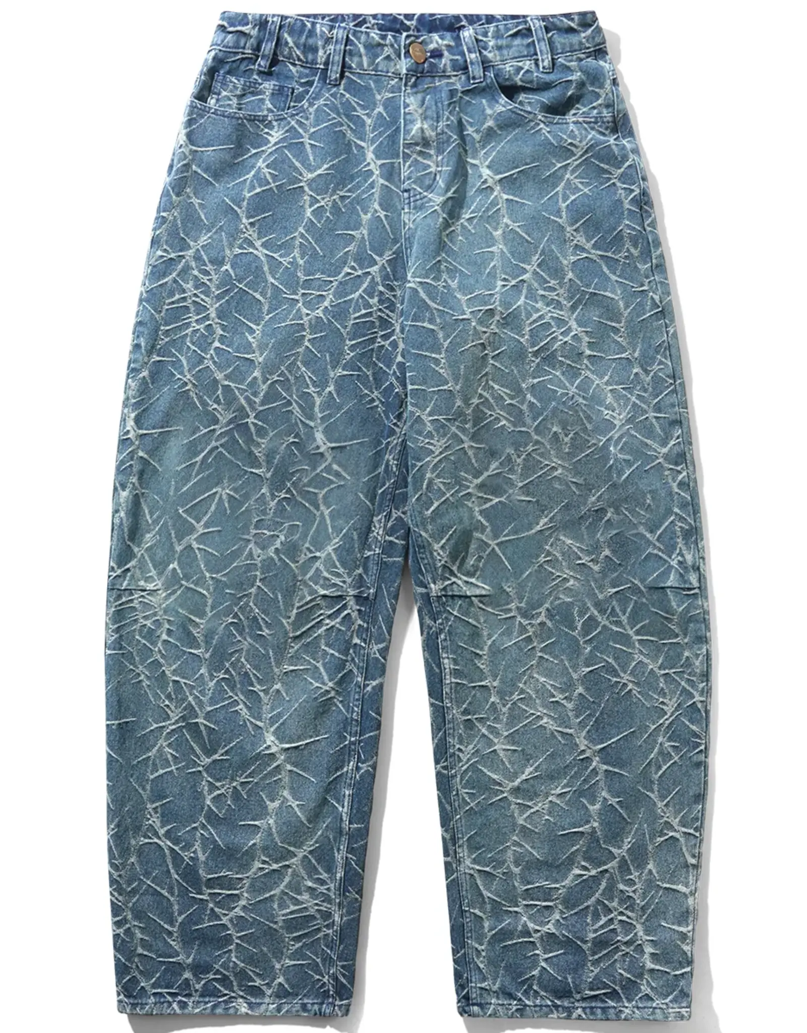 BUTTER GOODS Thorn Camo Wide Cut Jeans - Washed Indigo