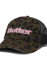 BUTTER GOODS Stencil Trucker Cap - Leopard