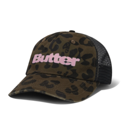 BUTTER GOODS Stencil Trucker Cap - Leopard