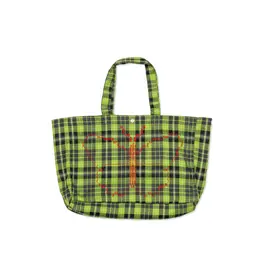 HODDLE Butterfly Code Tote Bag - Plaid