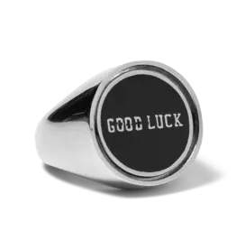 HUF Good Luck Flip Ring - Silver