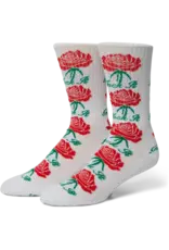HUF Fuck It Rose Crew Sock - White