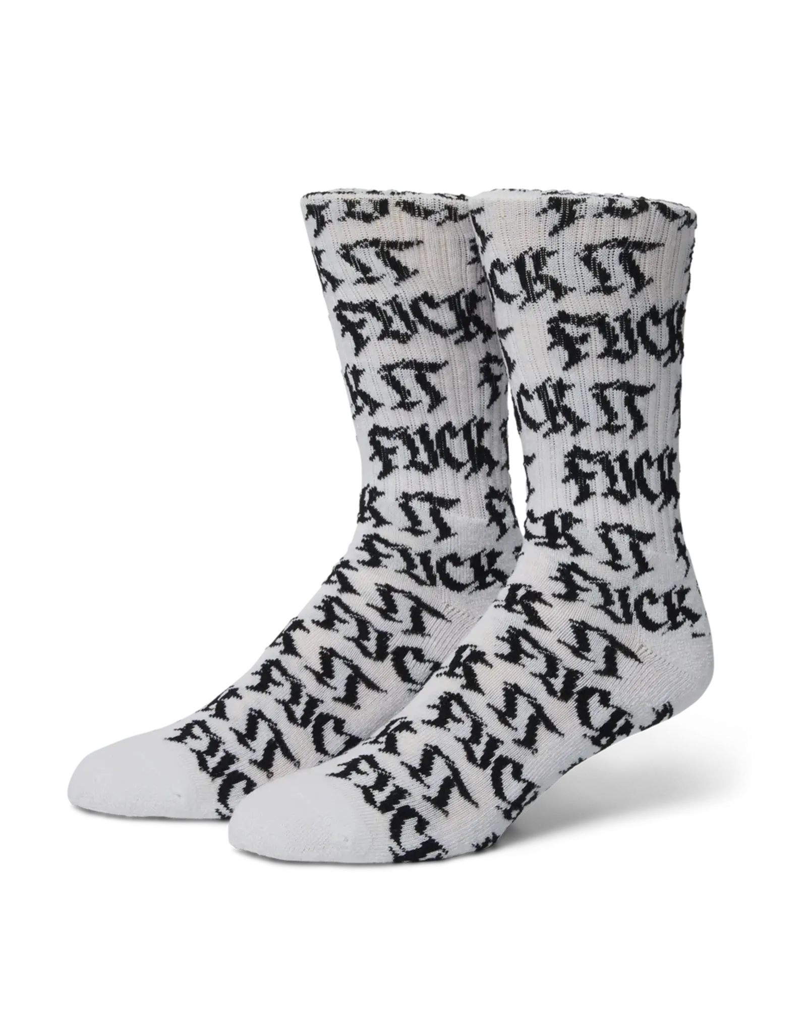 HUF Fuck It Old Style Crew Sock - White