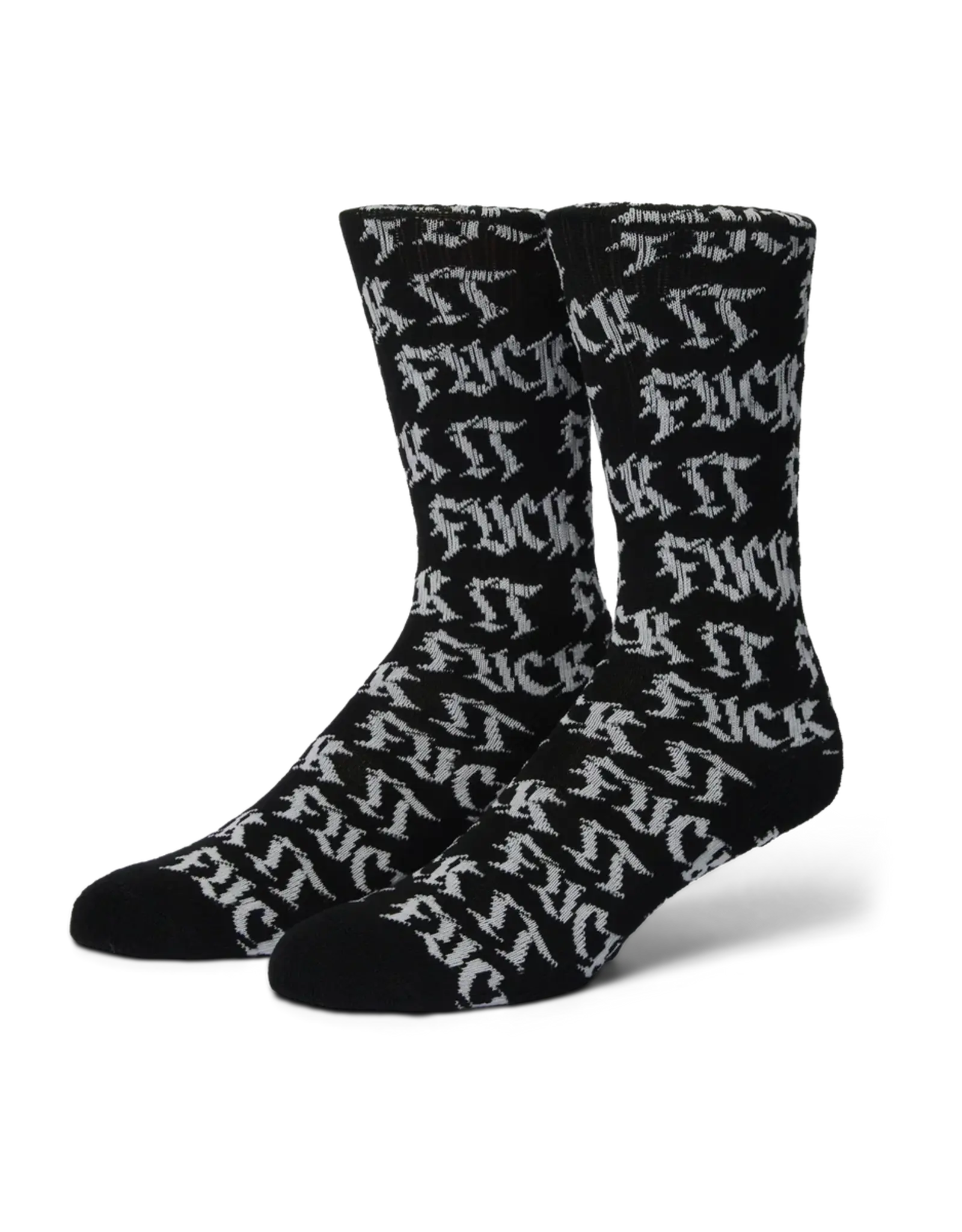 HUF Fuck It Old Style Crew Sock - Black