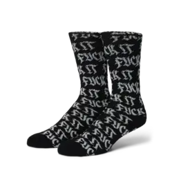 HUF Fuck It Old Style Crew Sock - Black