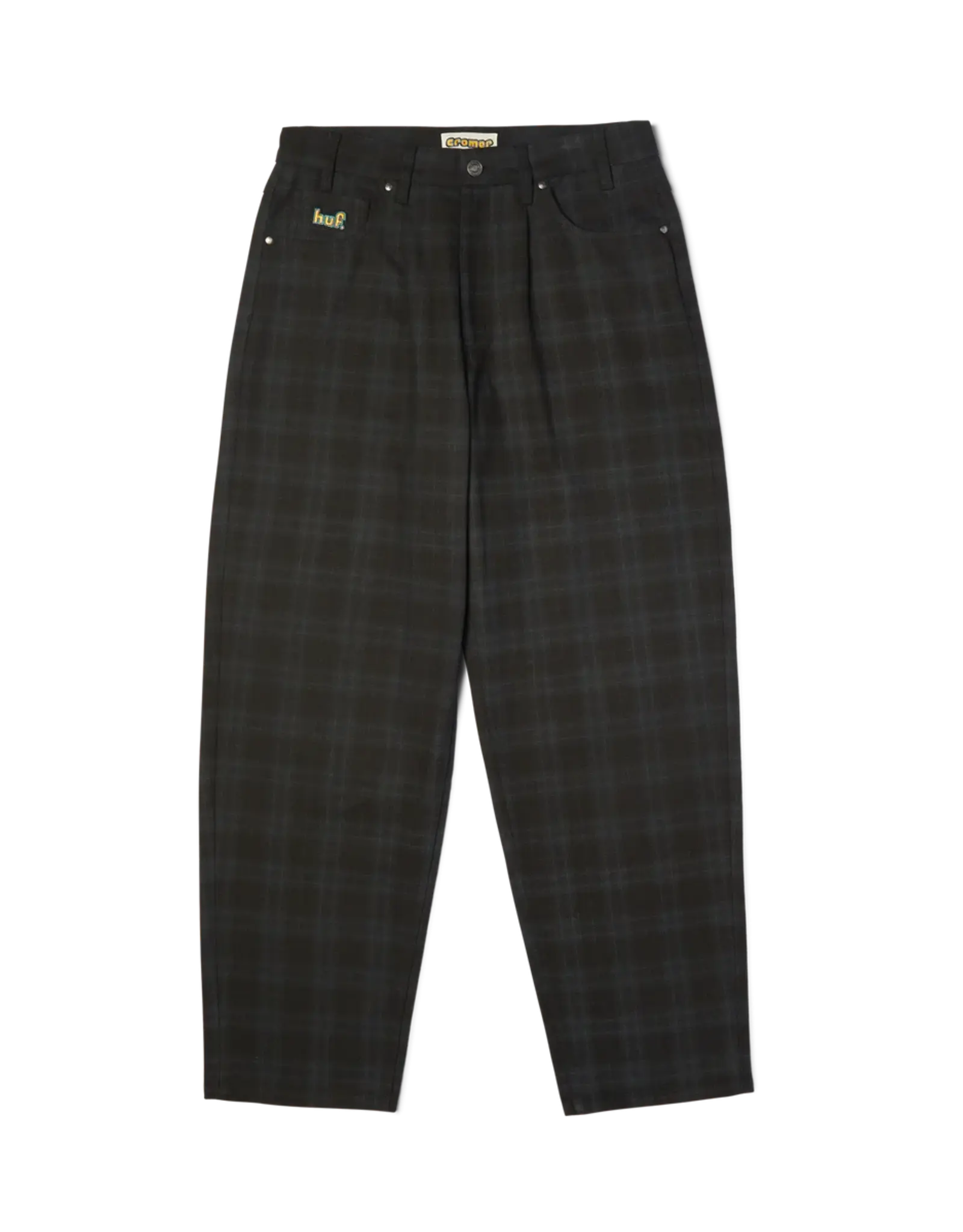 HUF Cromer Plaid Pant - Black