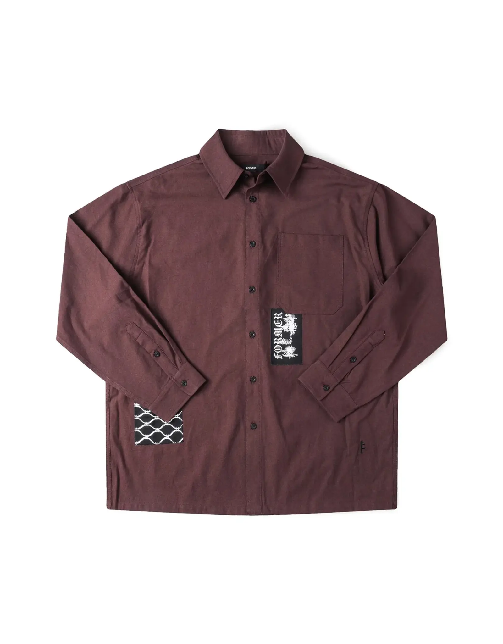 FORMER Vivian Engineered L/S Shirt - Bark